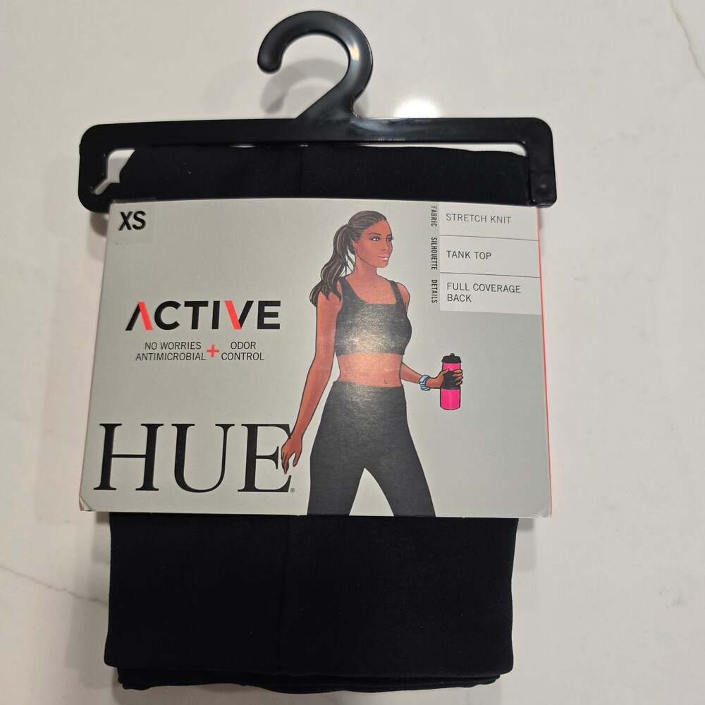 HUE Active Stretch Knit Tank Top with Antimicrobial Odor Control